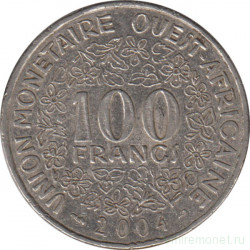 Монета. Западноафриканский экономический и валютный союз (ВСЕАО). 100 франков 2004 год.