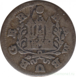 Монета. Гамбург (Германия). 1 шиллинг 1727 год.