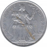 Монета. Французская Полинезия. 5 франков 1977 год. ав.
