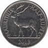 Монета. Маврикий. 1/2 рупии 2013 год. ав.