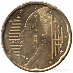 Монета. Франция. 20 центов 2024 год.