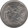 Монета. Тринидад и Тобаго. 10 центов 1980 год. рев.