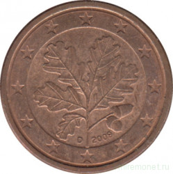 Монета. Германия. 1 цент 2009 год. (D).