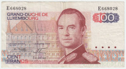 Банкнота. Люксембург. 100 франков 1980 год. Тип 57а(2).