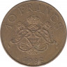 Монета. Монако. 10 франков 1982 год. ав.