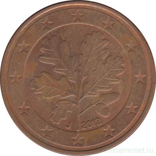 Монета. Германия. 5 центов 2012 год (J).