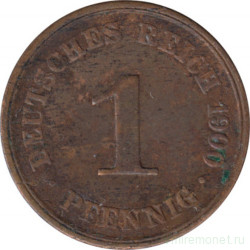 Монета. Германия (Германская империя 1871-1922). 1 пфенниг 1900 год. (А).