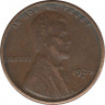 Монета. США. 1 цент 1925 год. Монетный двор S. ав.