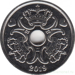 Монета. Дания. 5 крон 2019 год.