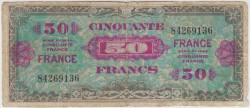 Банкнота. Франция. Американская оккупация. 50 франков 1944 год. Тип 117а.