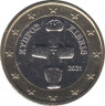 Монеты. Кипр. Набор евро 8 монет 2021 год. 1, 2, 5, 10, 20, 50 центов, 1, 2 евро. ав.