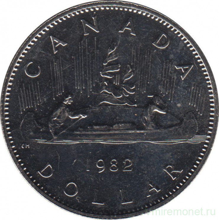 Монета. Канада. 1 доллар 1982 год.