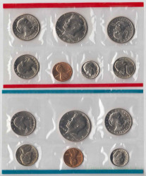Монета. США. Годовой набор 1980 год. Монетные дворы P и D.