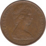 Монета. Новая Зеландия. 1 цент 1975 год. ав.