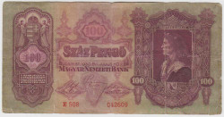 Банкнота. Венгрия. 100 пенгё 1930 год.