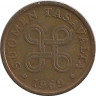 Аверс.Монета. Финляндия. 5 пенни 1969 год.