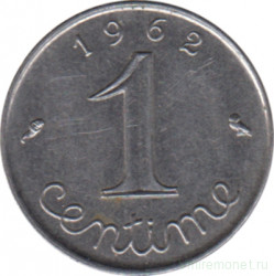 Монета. Франция. 1 сантим 1962 год.