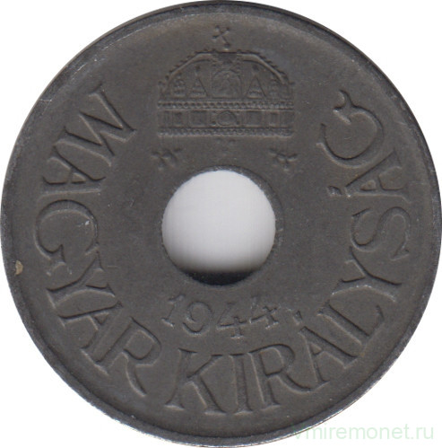 Монета. Венгрия. 20 филлеров 1944 год.