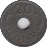 Монета. Венгрия. 20 филлеров 1944 год. рев.