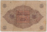 Банкнота. Кредитный билет. Германия. Веймарская республика. 2 марки 1920 год. Изображение - коричневый, печать - красный цвет. 1 и 6 цифр в нумераторе. рев.