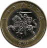 Реверс.Монета. Литва. 2 лита 2010 год.