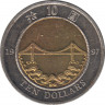 Монета. Гонконг. 10 долларов 1997 год. Возврат Гонконга под юрисдикцию Китая. ав.