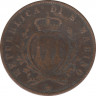 Монета. Сан-Марино. 5 чентезимо 1864 год. рев.