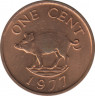 Монета. Бермудские острова. 1 цент 1977 год. ав.