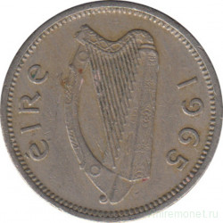 Монета. Ирландия. 3 пенса 1965 год.