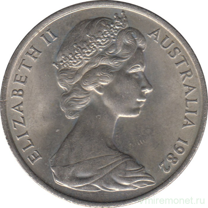 Монета. Австралия. 20 центов 1982 год.