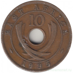 Монета. Британская Восточная Африка. 10 центов 1935 год.