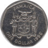 Монета. Ямайка. 1 доллар 1996 год. ав.