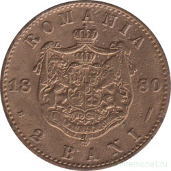 Монета. Румыния. 2 бань 1880 год.