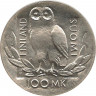Аверс. Монета. Финляндия. 100 марoк 1990 год. 350 лет университету в Хельсинки.