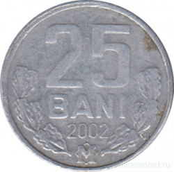 Монета. Молдова. 25 баней 2002 год.
