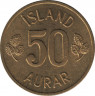 Монета. Исландия. 50 аурар 1969 год. рев.