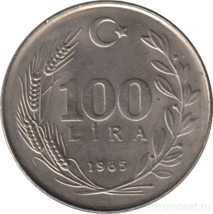 Монета. Турция. 100 лир 1985 год.