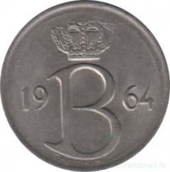 Монета. Бельгия. 25 сантимов 1964 год. BELGIE.