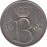 Монета. Бельгия. 25 сантимов 1964 год. BELGIE. ав.