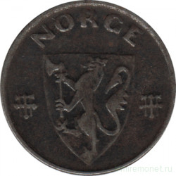 Монета. Норвегия. 2 эре 1945 год.