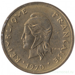 Монета. Новые Гебриды (Вануату). 2 франка 1970 год.