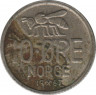 Монета. Норвегия. 10 эре 1967 год. ав.