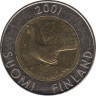 Монета. Финляндия. 10 марок 2001 год. ав.