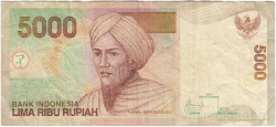Банкнота. Индонезия. 5000 рупий 2001 год. (модификация 2009 год). Тип 142i. 