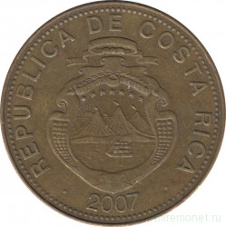 Монета. Коста-Рика. 500 колонов 2007 год.