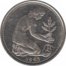 Монета. ФРГ. 50 пфеннигов 1993 год. Монетный двор - Гамбург (J). ав.