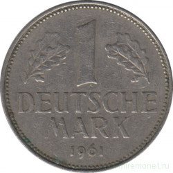 Монета. ФРГ. 1 марка 1961 год. Монетный двор - Карлсруэ (G).
