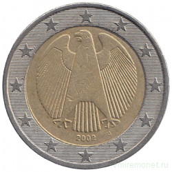 Монета. Германия. 2 евро 2002 год (J).