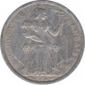 Монета. Французская Полинезия. 1 франк 1984 год. ав.