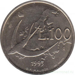 Монета. Сан-Марино. 100 лир 1993 год. Крылья над Миром.